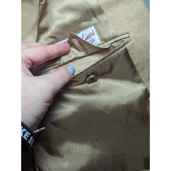 Vtg. Fitzgerald By John McCoy Expressly For Dillard's 100% Cashmere Beige Blazer - Picture 14 of 16